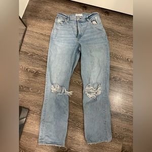 abercrombie jeans curve love ripped high rise size 29- 8R